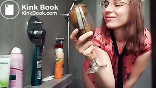 takes a shower after playing with poo