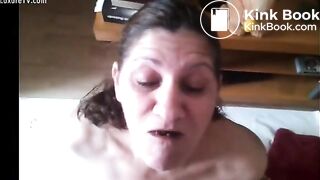 Older crack whore eating shit pebbles and drinking warm piss