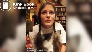 German teen eating scat ice cream