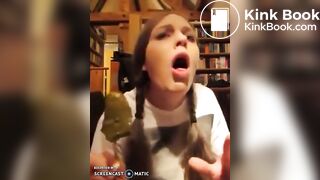 German teen eating scat ice cream