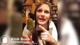 German teen eating scat ice cream