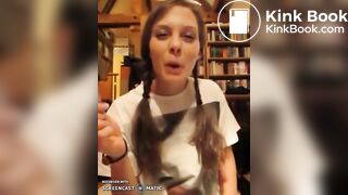 German teen eating scat ice cream