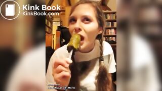 German teen eating scat ice cream