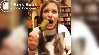 German teen eating scat ice cream