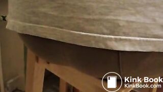 Amateur BBW records farts and poo on toilet