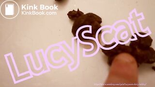 Hard poop in Bathtub  LucyScat