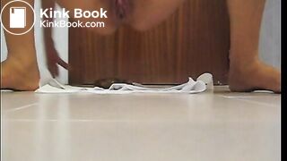 pooping on bathroom floor