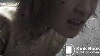 Desperate girl shit in pantyhose 4