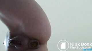 Poo standing from below