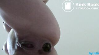 Poo standing from below