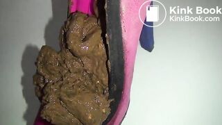 girl craps in shoe