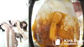 Diarrhea in white panties