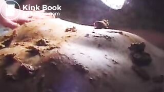 Jap twink eats turds from chicks arse