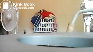 BBW ass on toilet seat shows her turds dropping