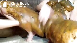 Awesome lesbian scat sex