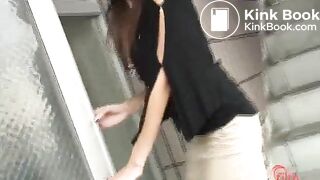 nice Sexy babe public shitting