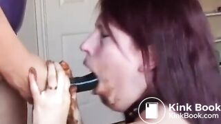 Scat lesbian threesome