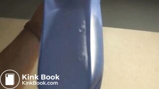 Shaved Spanish teen doing enema to herself On dirtyonline