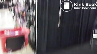 Public Porn Convention Pee and Surprise Poop