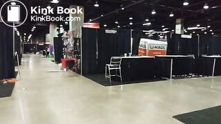 Public Porn Convention Pee and Surprise Poop