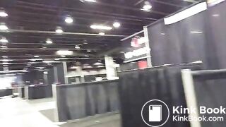 Public Porn Convention Pee and Surprise Poop