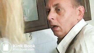 2 Women fill there knickers on a mans face