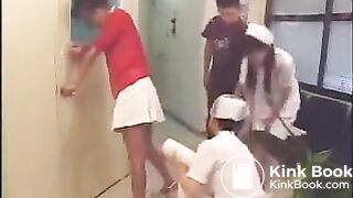 Girl shitting in doctors office