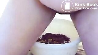 Shitting in a bowl