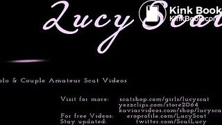 Anal Beads in shit loaded Asshole  LucyScat