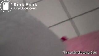 woman shits in public bathroom