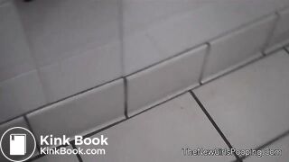 woman shits in public bathroom