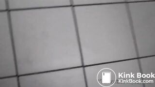 woman shits in public bathroom