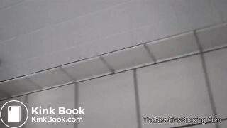 woman shits in public bathroom