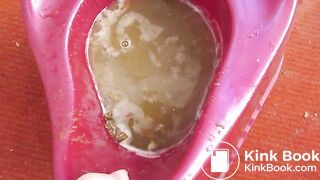 Hot girl shitting into potty 2