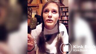 Lunatic chick eats a scatcicle