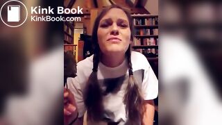 Lunatic chick eats a scatcicle