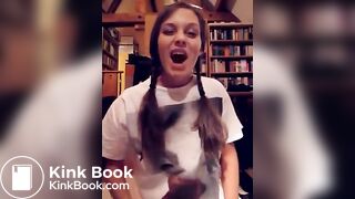 Lunatic chick eats a scatcicle