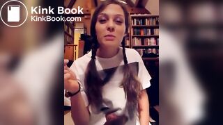 Lunatic chick eats a scatcicle