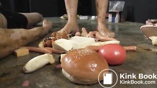 Mistress shits and pisses on a slave guy - part 2