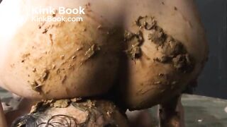 Mistress shits and pisses on a slave guy - part 2