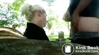Man shit on chick in the graveyard!