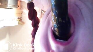 Sucking my toy clean