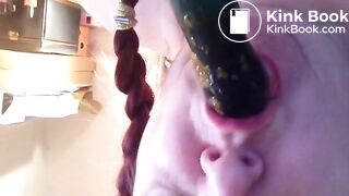 Sucking my toy clean