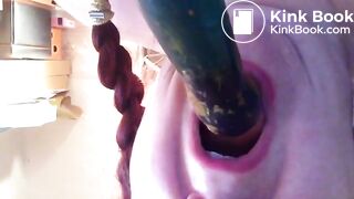 Sucking my toy clean