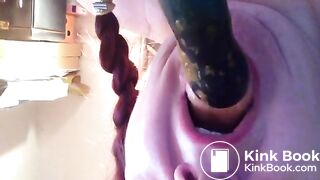 Sucking my toy clean