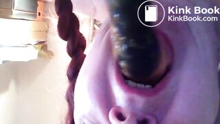 Sucking my toy clean