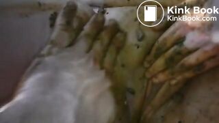 Amateur couple having messy scat sex (Clip 1)