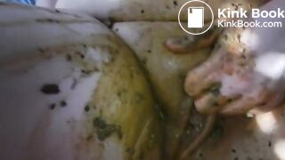 Amateur couple having messy scat sex (Clip 1)