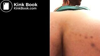 ebony taking a nice shit on toilet from back angle