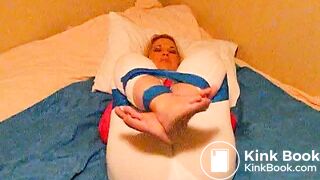 Peeprincess white pantyhose enema release